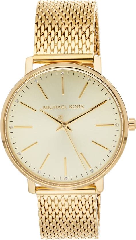 michael kors pyper three-hand stainless steel watch|Michael Kors pyper watches.